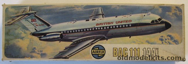 Airfix 1/144 BAC-111 (BAC 111 One-11) - British United Airlines, 02171-7 plastic model kit